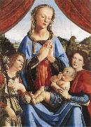 LEONARDO da Vinci, Leonardo there Vinci and Andrea del Verrocchio, madonna with the child and angels